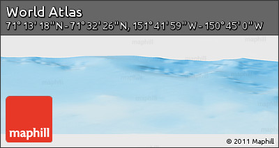 Shaded Relief Panoramic Map of the Area around 71° 22' 52" N, 151° 13' 29" W