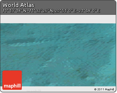 Satellite 3D Map of the Area around 71° 22' 52" N, 21° 19' 30" E