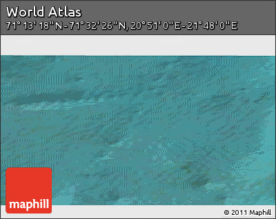 Satellite 3D Map of the Area around 71° 22' 52" N, 21° 19' 30" E