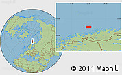 Savanna Style Location Map of the area around 71° 22' 52" N, 21° 19' 30" E