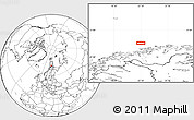 Blank Location Map of the area around 71° 22' 52" N, 22° 10' 29" E