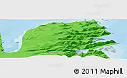 Political Panoramic Map of the area around 71° 22' 52" N, 22° 1' 29" W