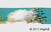 Satellite Panoramic Map of the area around 71° 22' 52" N, 22° 1' 29" W