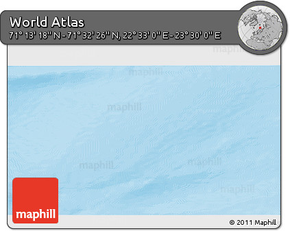 Physical 3D Map of the Area around 71° 22' 52" N, 23° 1' 29" E
