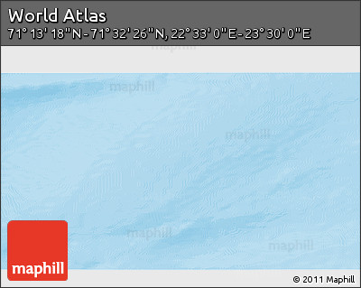 Physical 3D Map of the Area around 71° 22' 52" N, 23° 1' 29" E