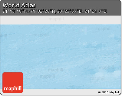 Shaded Relief 3D Map of the Area around 71° 22' 52" N, 23° 52' 30" E
