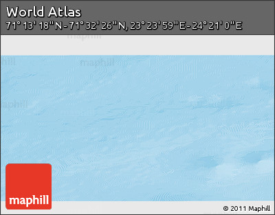 Shaded Relief 3D Map of the Area around 71° 22' 52" N, 23° 52' 30" E
