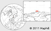 Blank Location Map of the area around 71° 22' 52" N, 24° 43' 30" E