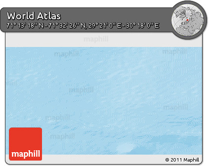 Physical 3D Map of the Area around 71° 22' 52" N, 29° 49' 30" E