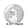 Outline Map of the Area around 71° 22' 52" N, 36° 28' 30" W, rectangular outline