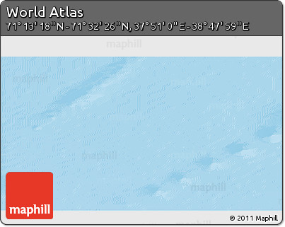 Physical 3D Map of the Area around 71° 22' 52" N, 38° 19' 30" E