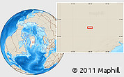 Shaded Relief Location Map of the area around 71° 22' 52" N, 38° 10' 29" W