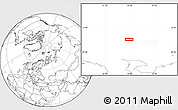 Blank Location Map of the area around 71° 22' 52" N, 44° 16' 29" E