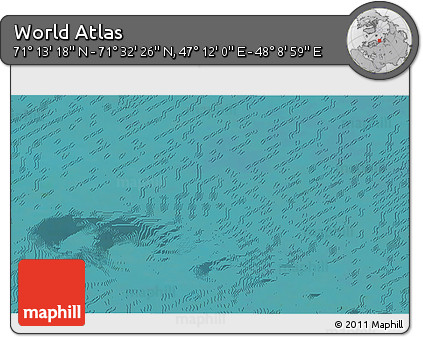 Satellite 3D Map of the Area around 71° 22' 52" N, 47° 40' 29" E