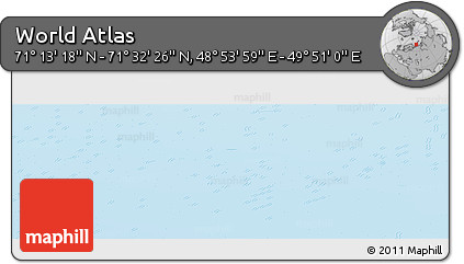 Physical Panoramic Map of the Area around 71° 22' 52" N, 49° 22' 30" E