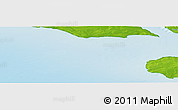 Physical Panoramic Map of the area around 71° 22' 52" N, 51° 55' 29" E