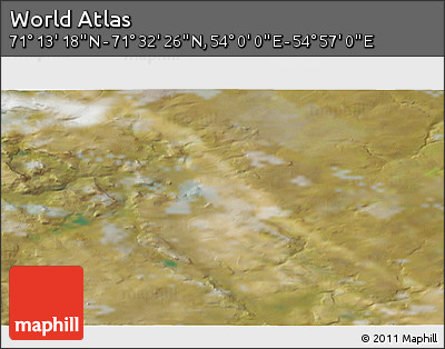 Satellite 3D Map of the Area around 71° 22' 52" N, 54° 28' 30" E