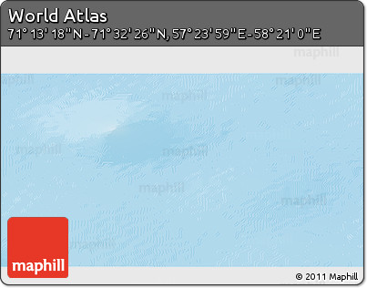 Physical 3D Map of the Area around 71° 22' 52" N, 57° 52' 30" E