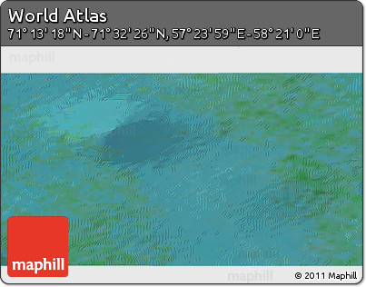 Satellite 3D Map of the Area around 71° 22' 52" N, 57° 52' 30" E