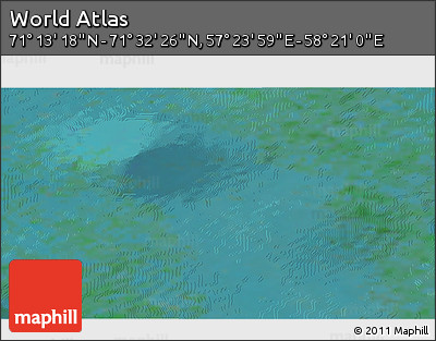 Satellite 3D Map of the Area around 71° 22' 52" N, 57° 52' 30" E
