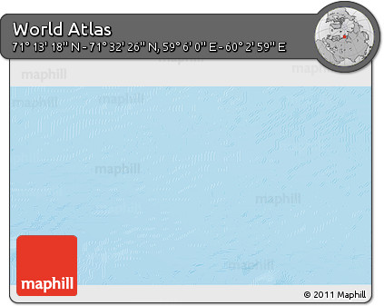 Physical 3D Map of the Area around 71° 22' 52" N, 59° 34' 30" E