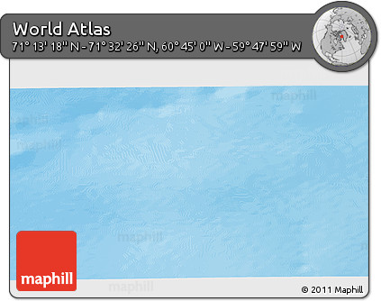 Physical 3D Map of the Area around 71° 22' 52" N, 60° 16' 29" W