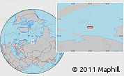 Gray Location Map of the area around 71° 22' 52" N, 62° 7' 30" E