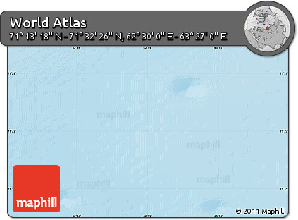Physical Map of the Area around 71° 22' 52" N, 62° 58' 30" E