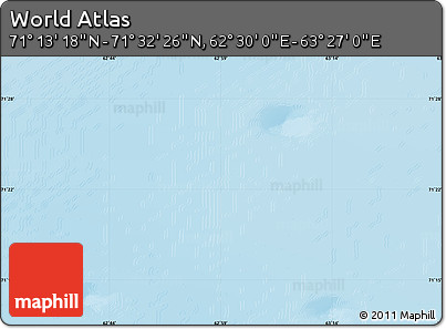 Physical Map of the Area around 71° 22' 52" N, 62° 58' 30" E