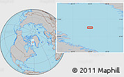 Gray Location Map of the area around 71° 22' 52" N, 62° 49' 30" W