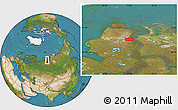 Satellite Location Map of the area around 71° 22' 52" N, 72° 19' 29" E