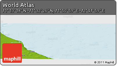 Physical Panoramic Map of the Area around 71° 22' 52" N, 72° 19' 29" E