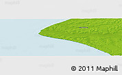Physical Panoramic Map of the area around 71° 22' 52" N, 73° 10' 30" E