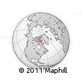 Outline Map of the Area around 71° 22' 52" N, 75° 34' 29" W, rectangular outline