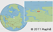 Savanna Style Location Map of the area around 71° 22' 52" N, 79° 7' 30" E