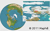 Satellite Location Map of the area around 71° 22' 52" N, 83° 13' 29" W