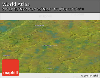 Satellite 3D Map of the Area around 71° 22' 52" N, 98° 40' 30" E