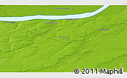 Physical 3D Map of the area around 71° 39' 56" N, 101° 13' 29" E