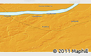 Political 3D Map of the area around 71° 39' 56" N, 101° 13' 29" E
