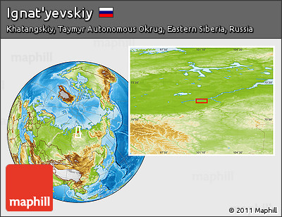 Physical Location Map of Ignat'yevskiy