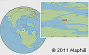 Savanna Style Location Map of the area around 71° 39' 56" N, 117° 13' 29" W