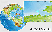 Physical Location Map of the area around 71° 39' 56" N, 128° 16' 30" W