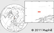 Blank Location Map of the area around 71° 39' 56" N, 14° 31' 30" E