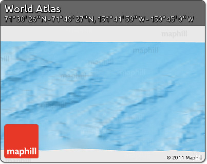 Physical 3D Map of the Area around 71° 39' 56" N, 151° 13' 29" W