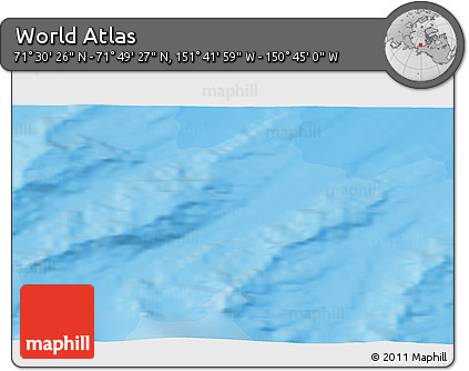 Political 3D Map of the Area around 71° 39' 56" N, 151° 13' 29" W
