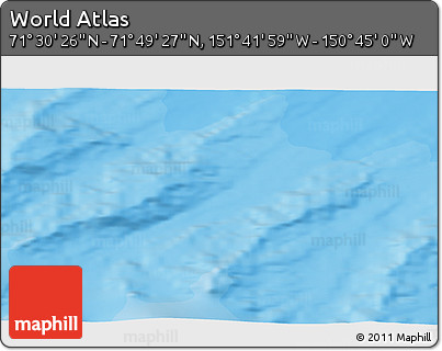 Political 3D Map of the Area around 71° 39' 56" N, 151° 13' 29" W