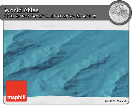 Satellite 3D Map of the Area around 71° 39' 56" N, 151° 13' 29" W