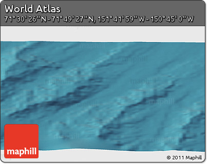 Satellite 3D Map of the Area around 71° 39' 56" N, 151° 13' 29" W