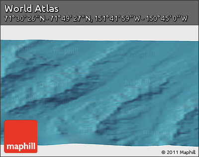 Satellite 3D Map of the Area around 71° 39' 56" N, 151° 13' 29" W