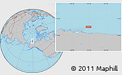 Gray Location Map of the area around 71° 39' 56" N, 151° 13' 29" W